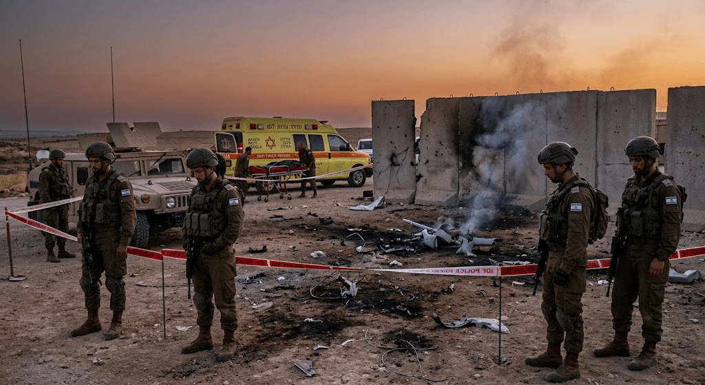 Two Israeli Soldiers Killed in Gaza Outpost Drone Crash and Explosion Two Israeli Soldiers Killed in Gaza Outpost Drone Crash and Explosion