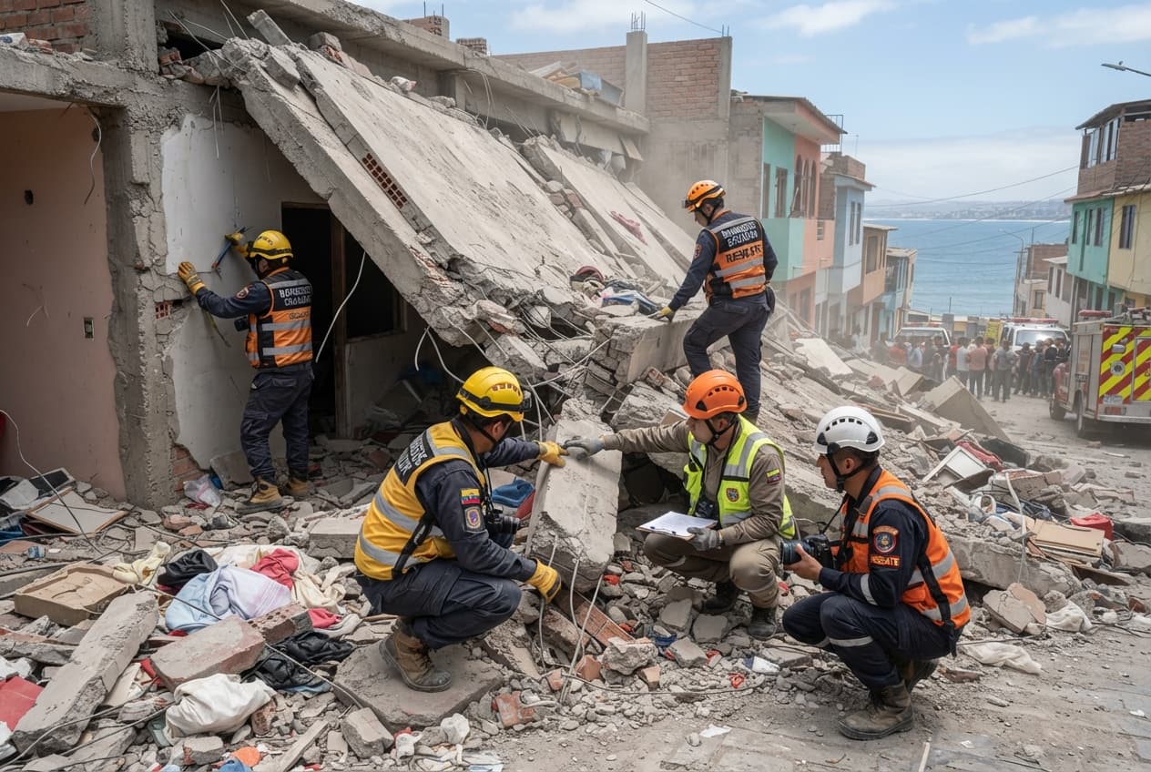 Earthquake Shakes Coastal Ecuador: Powerful Seismic Event Causes Structural Collapses and Two Deaths Statewide Earthquake Shakes Coastal Ecuador: Powerful Seismic Event Causes Structural Collapses and Two Deaths Statewide