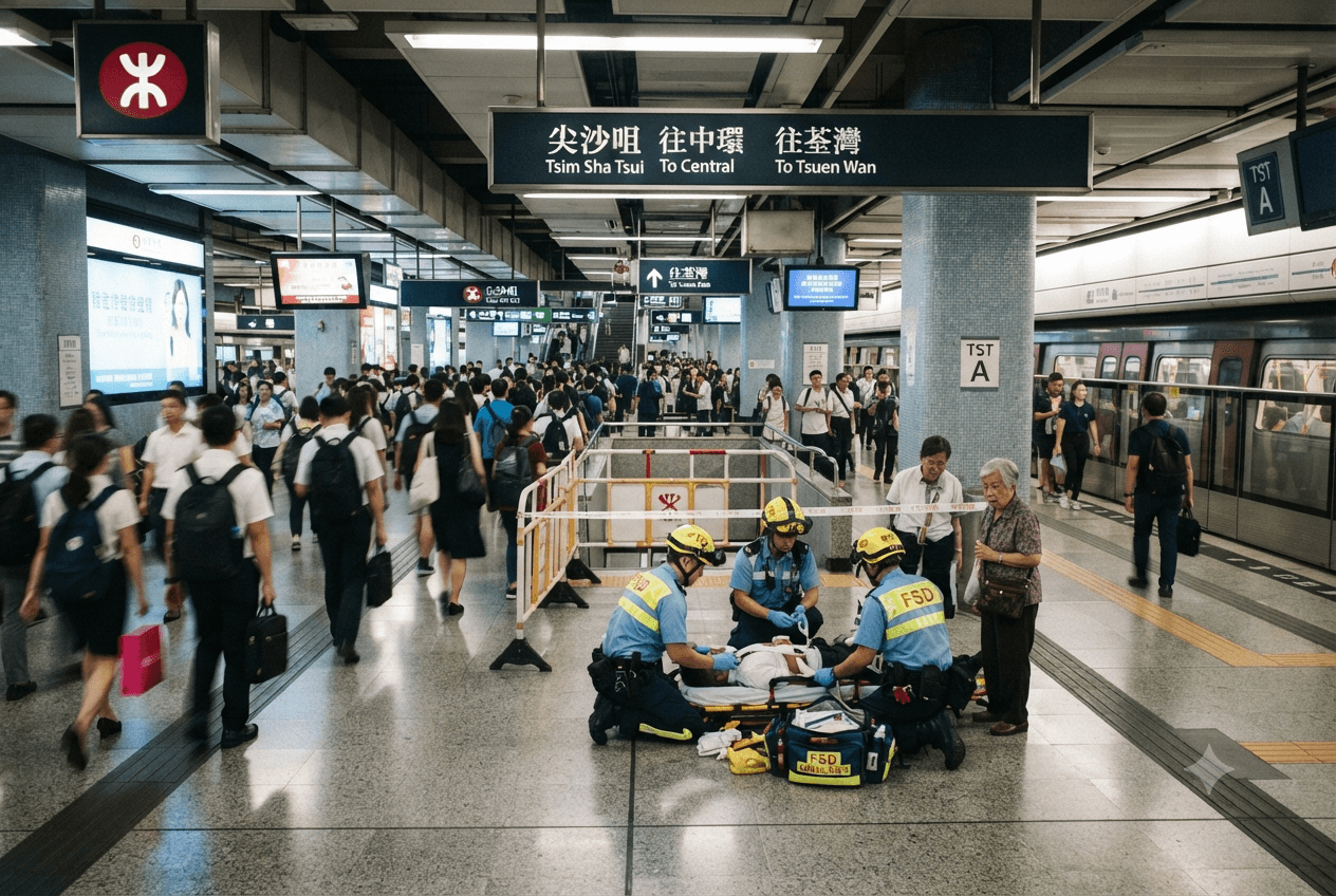 Heatstroke Warning In Hong Kong: Three People Collapsed At Transit Hub During Extreme Heat Heatstroke Warning In Hong Kong: Three People Collapsed At Transit Hub During Extreme Heat