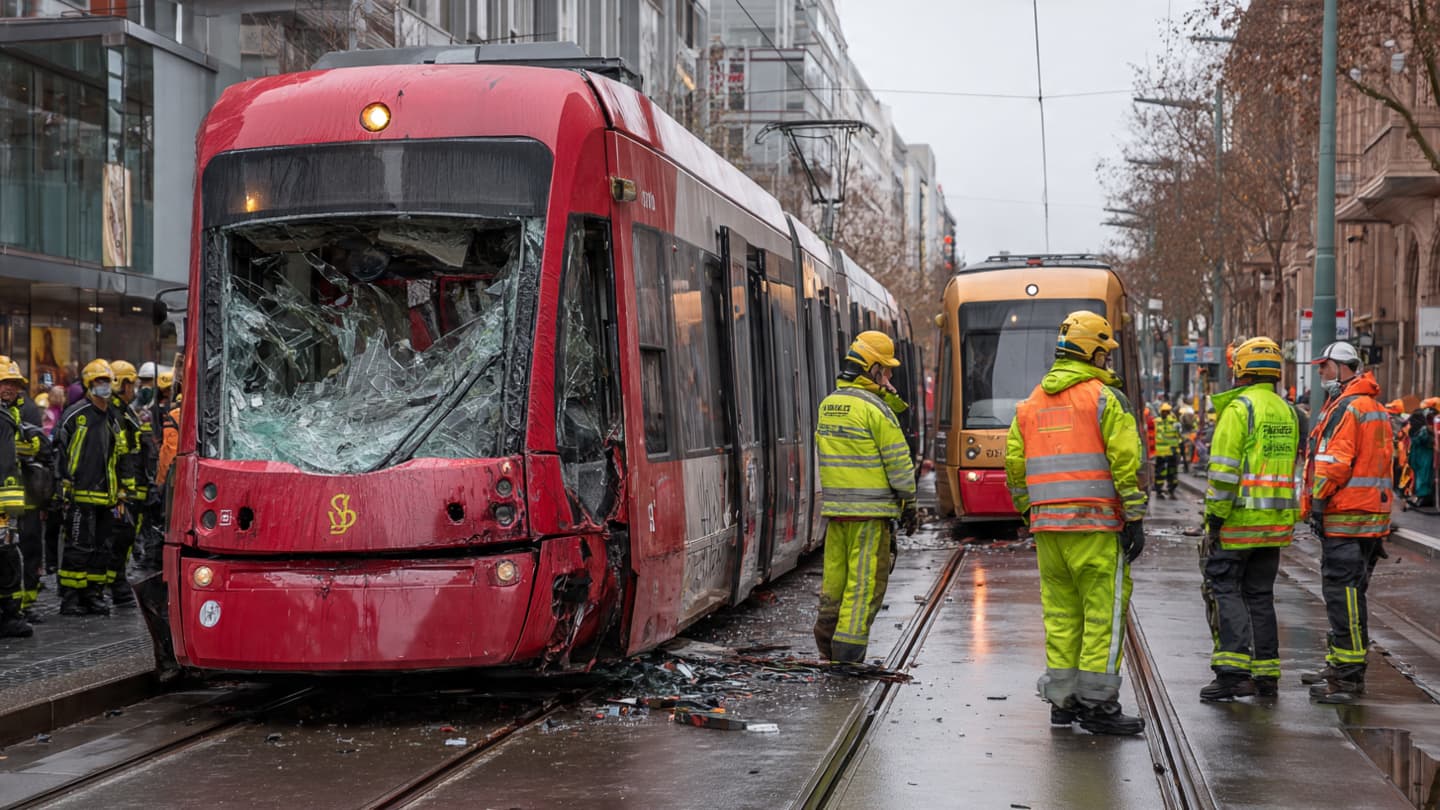 Between Steel Tracks And Rain-Soaked Platforms, Confusion Spread Across Düsseldorf After Violent Streetcar Collision Yesterday Between Steel Tracks And Rain-Soaked Platforms, Confusion Spread Across Düsseldorf After Violent Streetcar Collision Yesterday