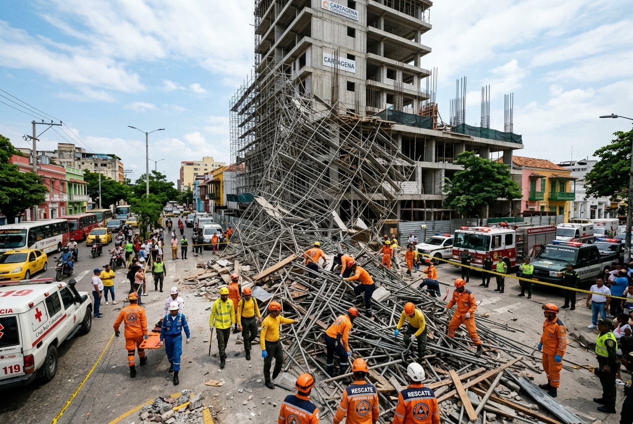 Workplace Accident Rocks Cartagena Construction Zone, Worker Crushed As Concrete Slab Falls Workplace Accident Rocks Cartagena Construction Zone, Worker Crushed As Concrete Slab Falls