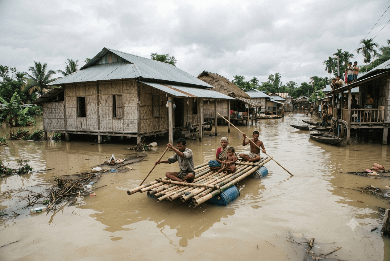 Regional Disaster Unfolds: Northeast India Transportation Networks Collapses Amid Rising Monsoon Floodwaters Regional Disaster Unfolds: Northeast India Transportation Networks Collapses Amid Rising Monsoon Floodwaters