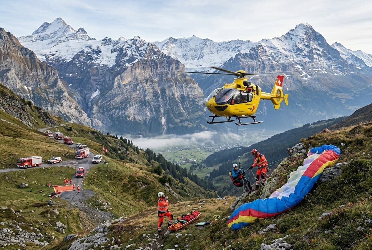 Bernese Oberland Paragliding Flight Turns Fatal, Foreign Tourist Killed After Crash Near Interlaken Bernese Oberland Paragliding Flight Turns Fatal, Foreign Tourist Killed After Crash Near Interlaken
