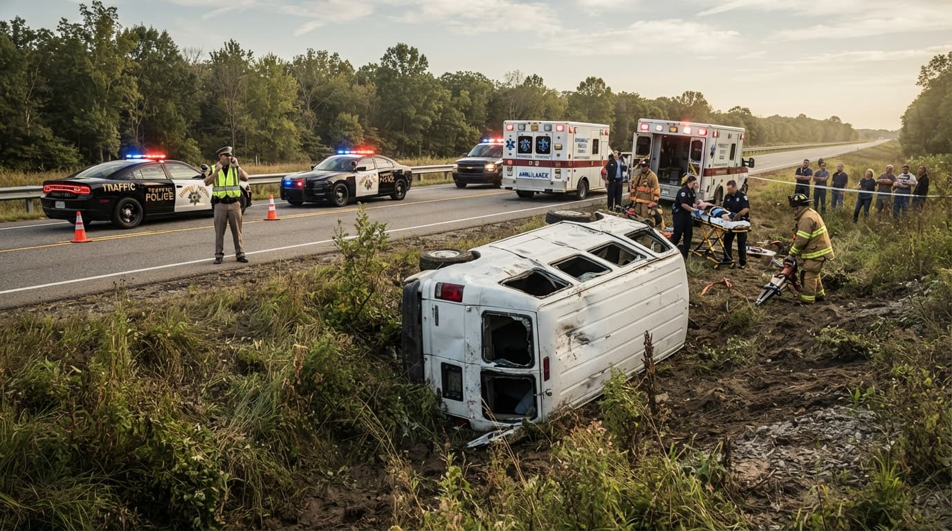 Rollover Accident Involving Passenger Van: Three Fatalities Reported on Kenyan Road Rollover Accident Involving Passenger Van: Three Fatalities Reported on Kenyan Road