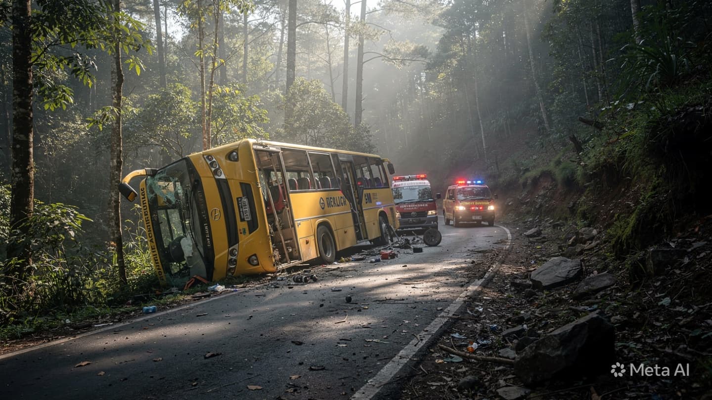 Fatal Bus Crash in Lembang: Two Passengers Killed as Vehicle Overturns on Mountain Road Fatal Bus Crash in Lembang: Two Passengers Killed as Vehicle Overturns on Mountain Road