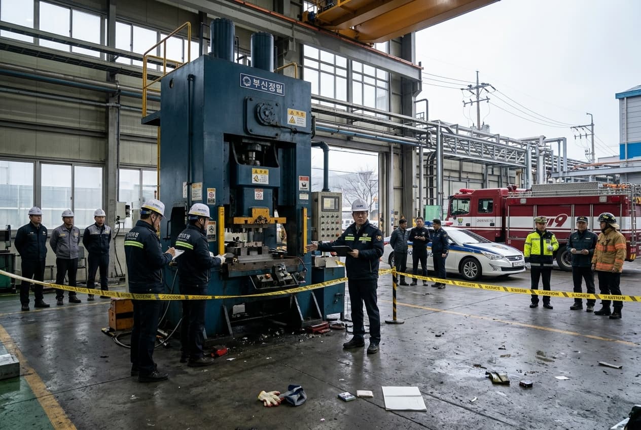 Industrial Press Malfunction Kills Technician In Busan Manufacturing Plant, Triggers Labor Investigation Industrial Press Malfunction Kills Technician In Busan Manufacturing Plant, Triggers Labor Investigation
