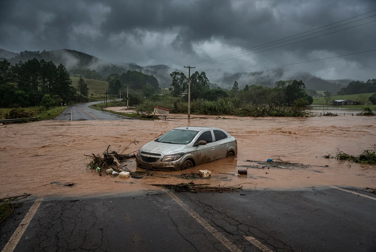 Flash Flooding Traps Motorists: Four Drownings Reported Across Rio Grande do Sul Flash Flooding Traps Motorists: Four Drownings Reported Across Rio Grande do Sul