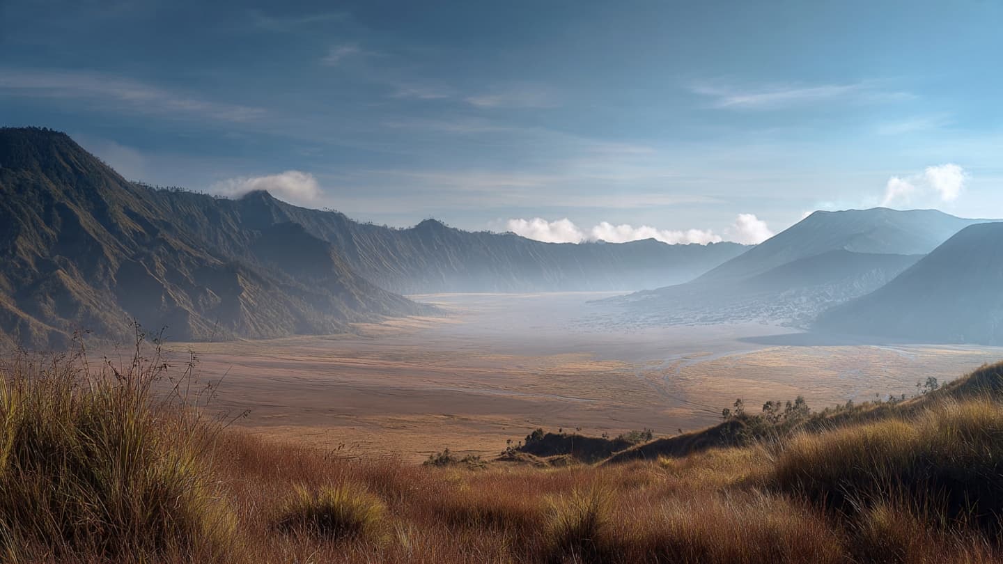 Across Indonesia’s Burning Landscape: Mount Bromo Closes as Wildfire Smoke Moves Through the Eastern Java Sky Across Indonesia’s Burning Landscape: Mount Bromo Closes as Wildfire Smoke Moves Through the Eastern Java Sky