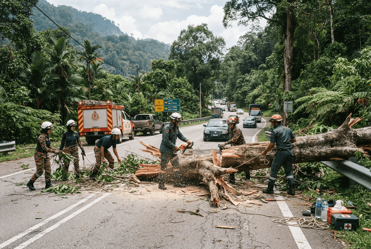 Bentong Tree Collapse 04: Maran Umno Youth Chief, Wife, and Child Among Four Killed Bentong Tree Collapse 04: Maran Umno Youth Chief, Wife, and Child Among Four Killed