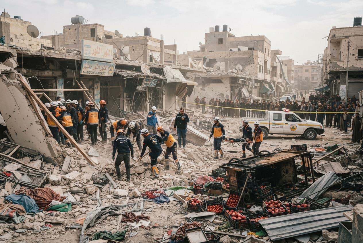 Market Bombing Disaster, Syria: Residential Blast in Northwest Region Leaves Three Civilians Dead Market Bombing Disaster, Syria: Residential Blast in Northwest Region Leaves Three Civilians Dead