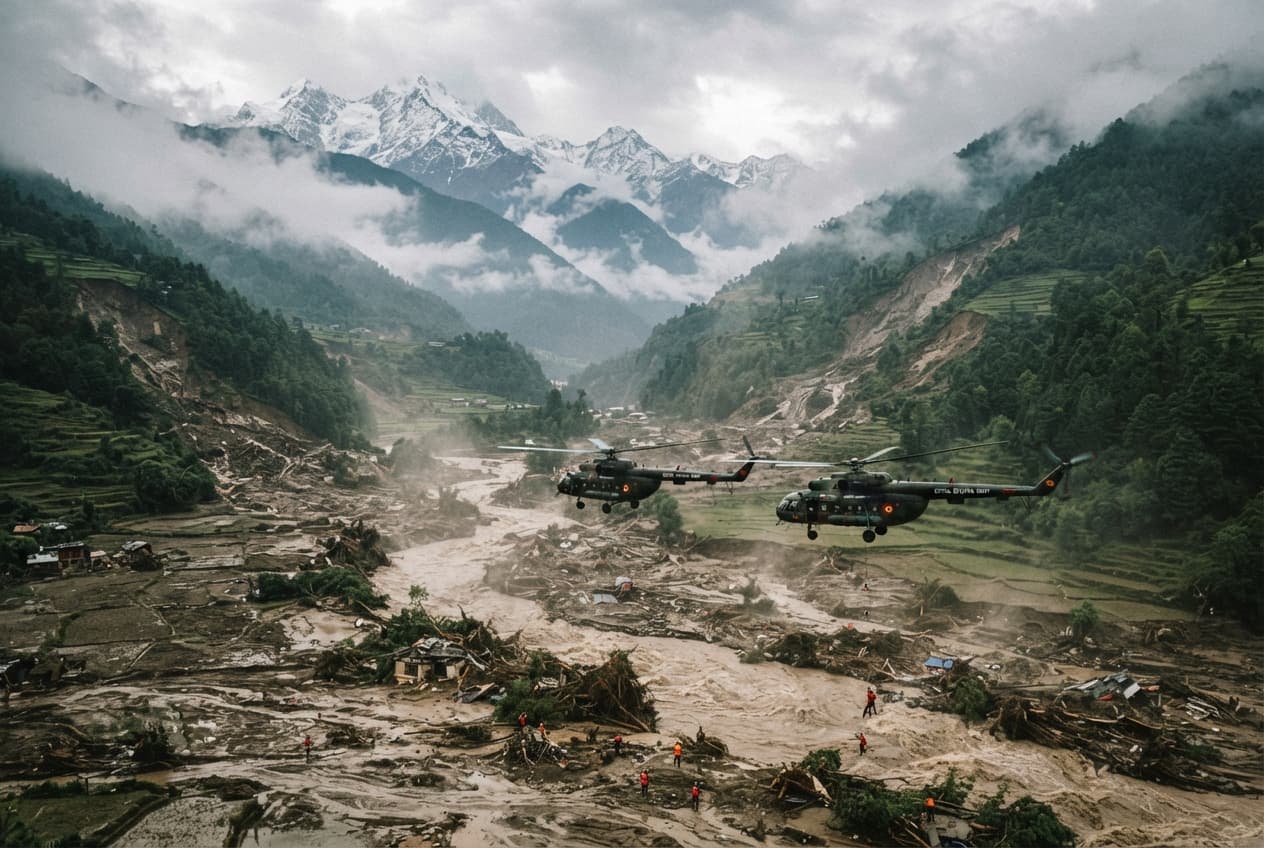 Glacial Outburst Flood: Sudden Torrent Destroys Downstream Infrastructure And Sweeps Away Nine Villagers Glacial Outburst Flood: Sudden Torrent Destroys Downstream Infrastructure And Sweeps Away Nine Villagers
