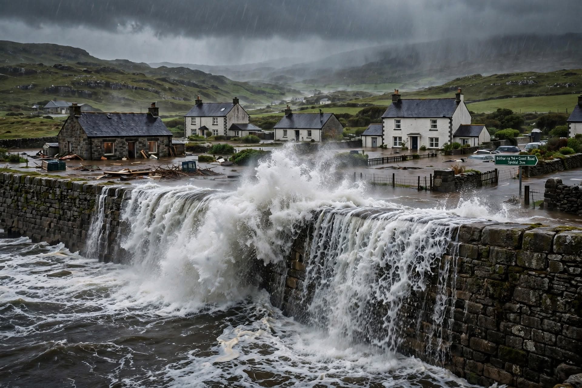 Severe Flooding Hits Irish Coastal Towns After Powerful Storm Surges Breach Defenses, Residents Stranded And Hurt Severe Flooding Hits Irish Coastal Towns After Powerful Storm Surges Breach Defenses, Residents Stranded And Hurt