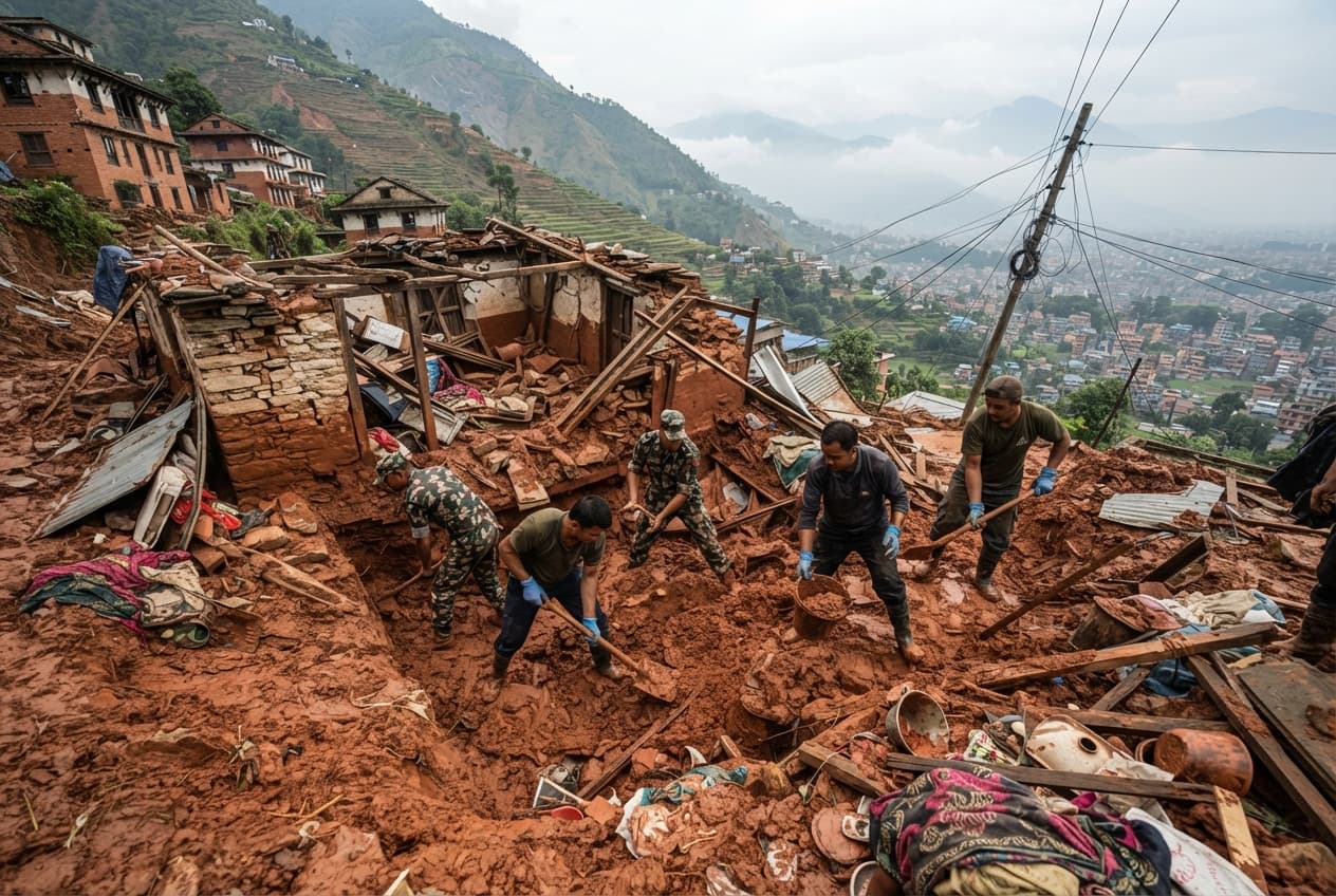 Mountain Landslide Disaster, Nepal Communities Mourn Four Fatalities Following Massive Slope Collapse Mountain Landslide Disaster, Nepal Communities Mourn Four Fatalities Following Massive Slope Collapse