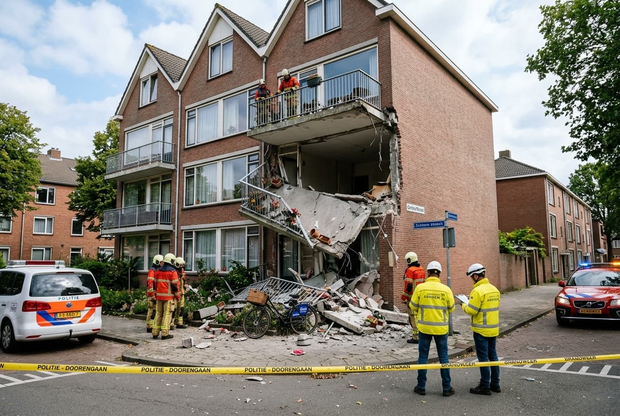 Concrete Cracks, Falls: Balcony Collapse at Arnhem Apartment Complex Injures Two, Sparks Structural Safety Fears Concrete Cracks, Falls: Balcony Collapse at Arnhem Apartment Complex Injures Two, Sparks Structural Safety Fears