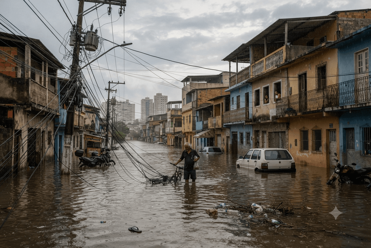 Fatal Electrocution in Recife: One Person Killed During Cleanup Operations After Heavy Floods Today Fatal Electrocution in Recife: One Person Killed During Cleanup Operations After Heavy Floods Today