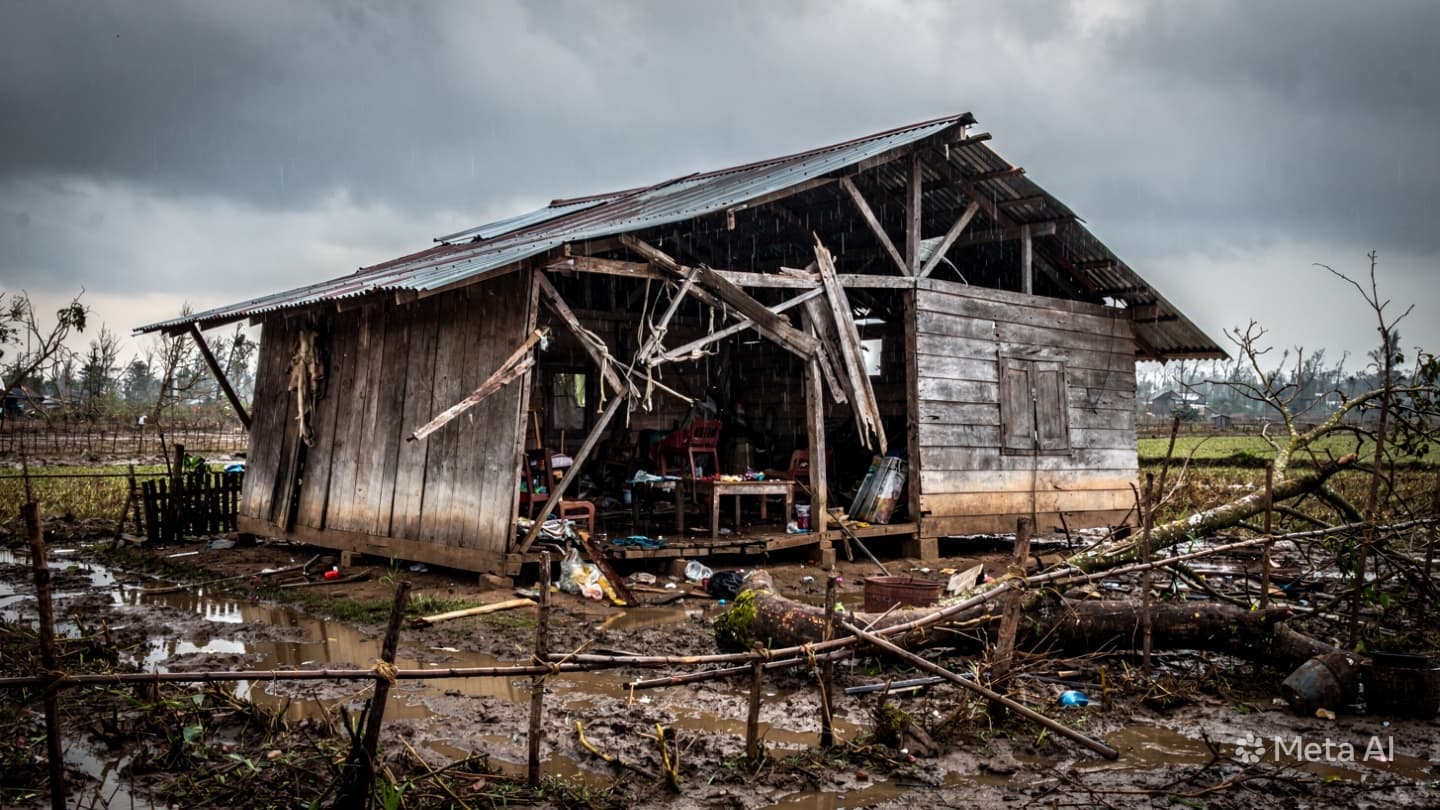 Rural Storm Damage: Roof Collapse in Small Myanmar Village Claims Life of Elderly Resident Rural Storm Damage: Roof Collapse in Small Myanmar Village Claims Life of Elderly Resident