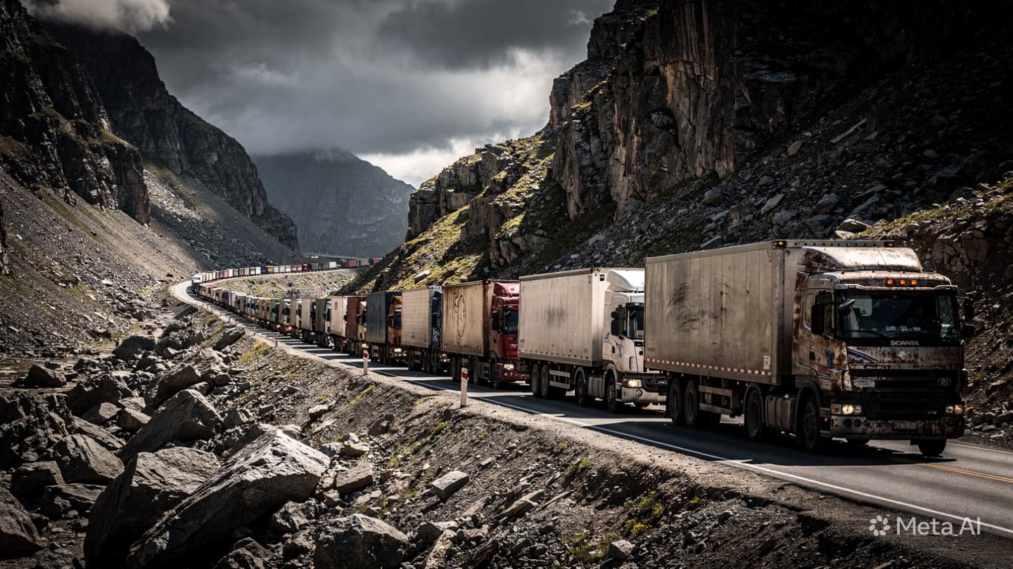 Underneath A Weathered Volcanic Ridge: Massive Rockfalls Disrupted Key Central Highlands Transit Underneath A Weathered Volcanic Ridge: Massive Rockfalls Disrupted Key Central Highlands Transit