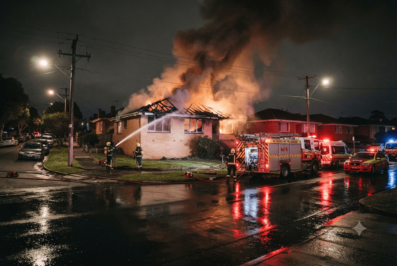 Urgent Rescue Operation: Three People Injured Following Devastating Residential Fire In Melbourne Suburbs Today Urgent Rescue Operation: Three People Injured Following Devastating Residential Fire In Melbourne Suburbs Today