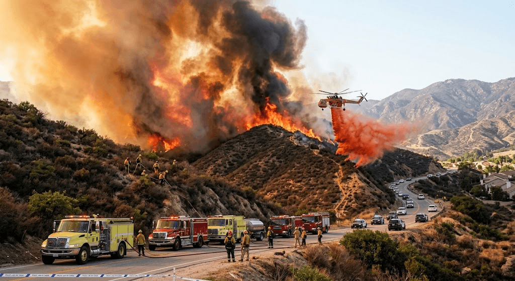 Fast-Moving Wildfire Explosion: Santa Clarita Blaze Surges Past 700 Acres, Triggering Urgent Evacuations Fast-Moving Wildfire Explosion: Santa Clarita Blaze Surges Past 700 Acres, Triggering Urgent Evacuations