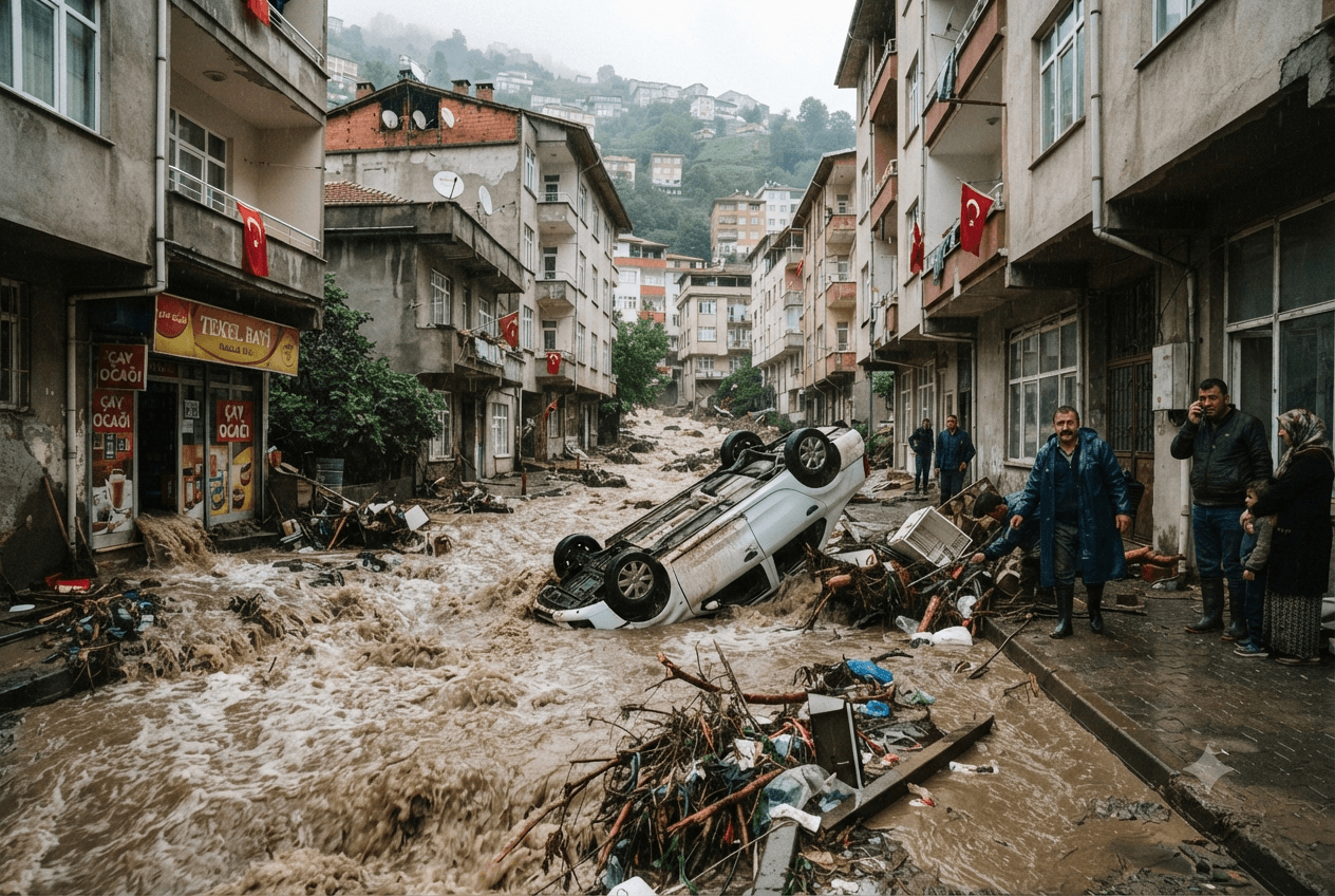 Black Sea Flash Floods: Torrential Rains Sweep Away Vehicles and Claim Two Lives in Coastal Province Black Sea Flash Floods: Torrential Rains Sweep Away Vehicles and Claim Two Lives in Coastal Province