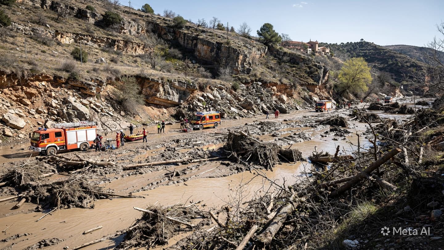 Flash Flood Tragedy: Two Dead Following Violent Water Surge in Rural Valencia, Spain Today Flash Flood Tragedy: Two Dead Following Violent Water Surge in Rural Valencia, Spain Today