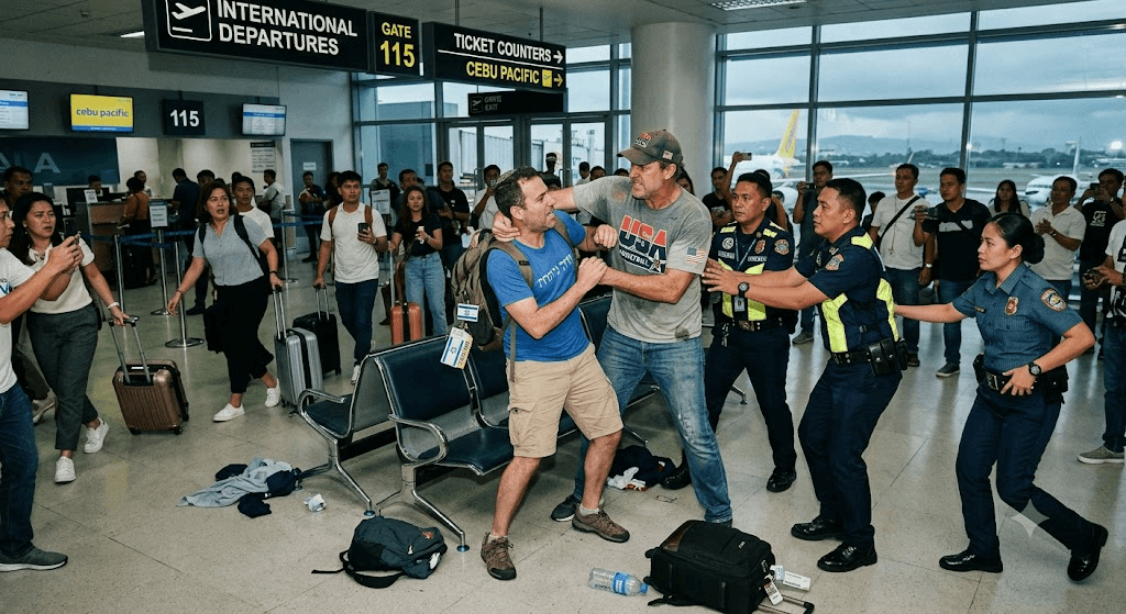 Brawl at Manila Airport: Israeli Tourist and American Citizen Clash in Violent Altercation Brawl at Manila Airport: Israeli Tourist and American Citizen Clash in Violent Altercation