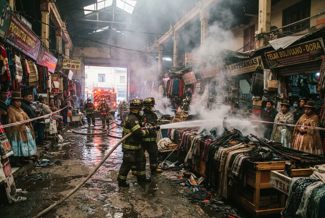 La Paz Market Blast: Gas Cylinder Explosion Kills Two Vendors Inside Crowded Urban Bazaar Today La Paz Market Blast: Gas Cylinder Explosion Kills Two Vendors Inside Crowded Urban Bazaar Today