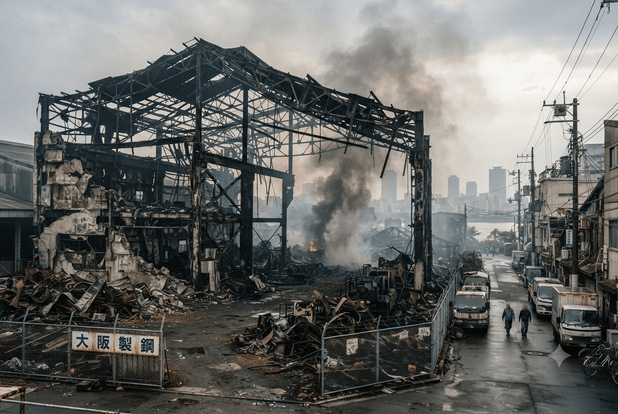Fatal Fire in Osaka: Three Lives Lost as Massive Warehouse Blaze Destroys Industrial Storage Fatal Fire in Osaka: Three Lives Lost as Massive Warehouse Blaze Destroys Industrial Storage