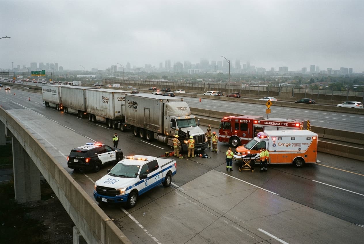 Traffic Accident: One Life Lost as Transport Truck Crashes on Busy Highway Traffic Accident: One Life Lost as Transport Truck Crashes on Busy Highway