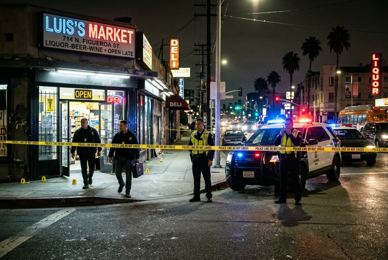 Two Killed Inside Los Angeles Store, Gunman Flees On Foot, Police Hunt Targeted Shooter Tonight Two Killed Inside Los Angeles Store, Gunman Flees On Foot, Police Hunt Targeted Shooter Tonight