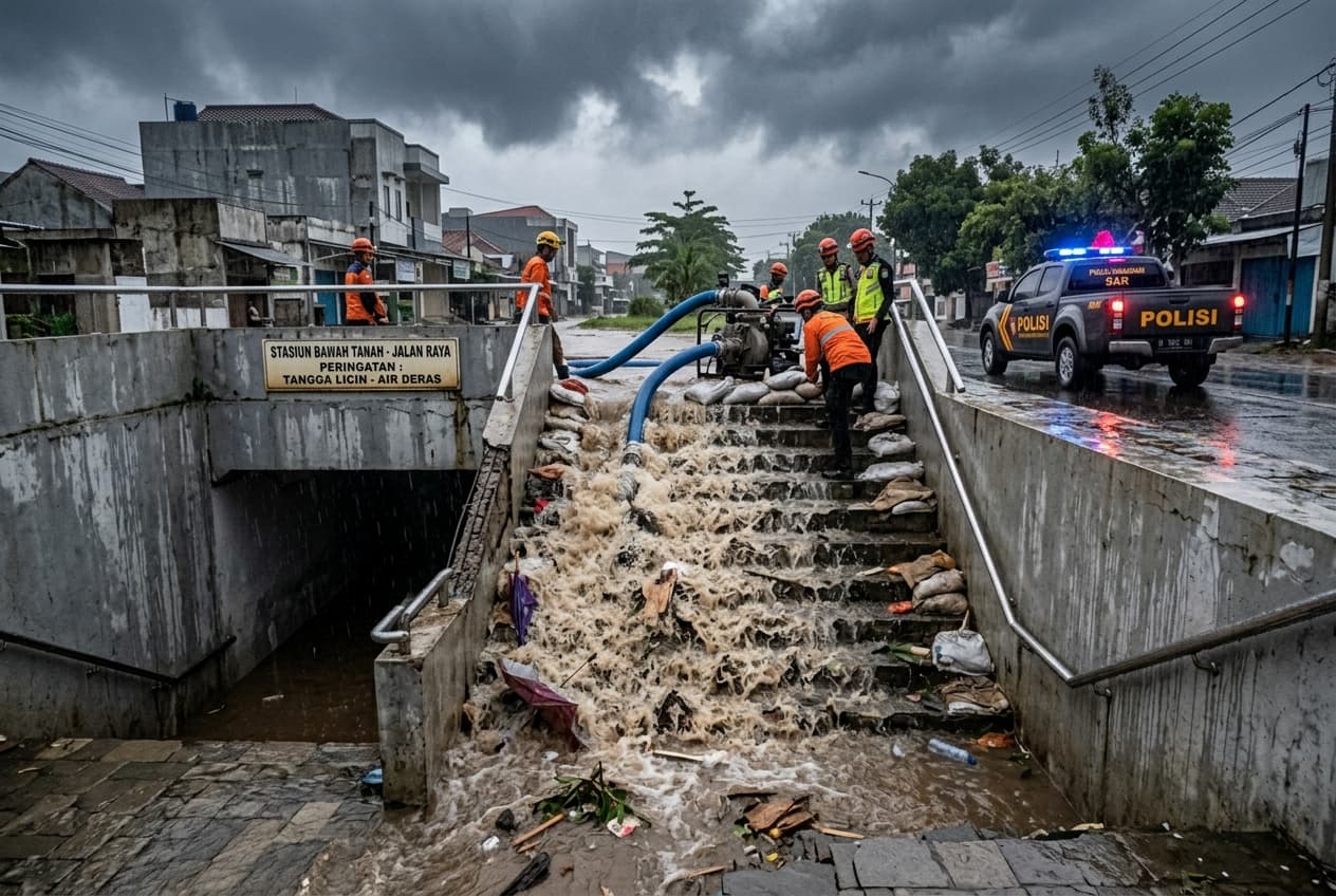 Paris Commuter Chaos: Flash Floods Inundate Suburban Transit Hub Leaving Four Pedestrians Injured Paris Commuter Chaos: Flash Floods Inundate Suburban Transit Hub Leaving Four Pedestrians Injured
