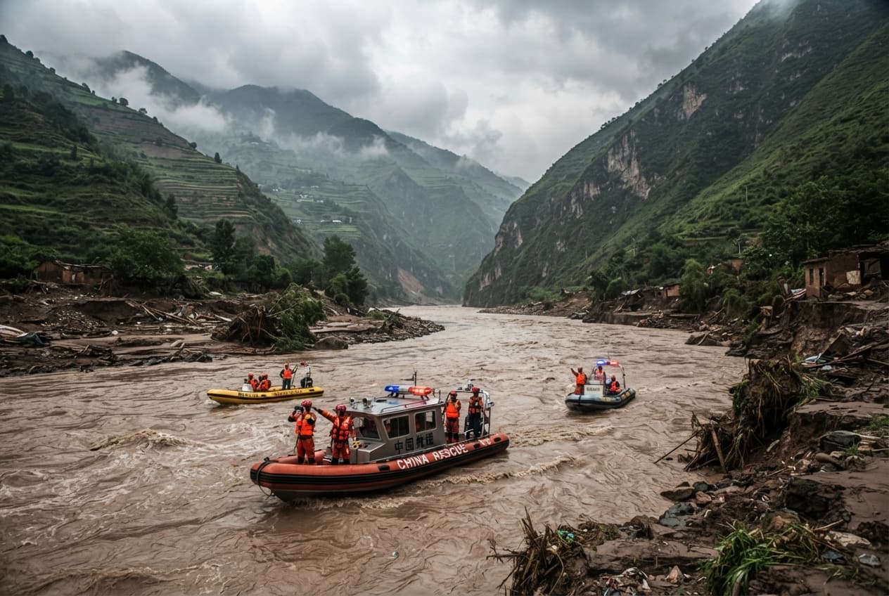 Mountain Torrent Tragedy: Sudden Flash Flood Sweeps Away And Kills Four Campers In Sichuan Mountain Torrent Tragedy: Sudden Flash Flood Sweeps Away And Kills Four Campers In Sichuan