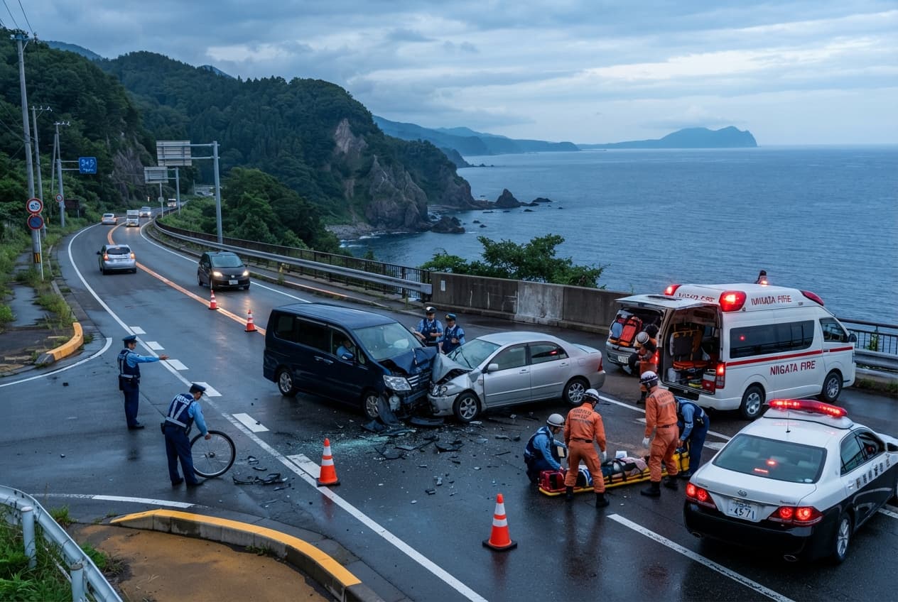 Niigata Road Disaster, Japan: Two Elderly Drivers Dead After Head-On Highway Crash Niigata Road Disaster, Japan: Two Elderly Drivers Dead After Head-On Highway Crash