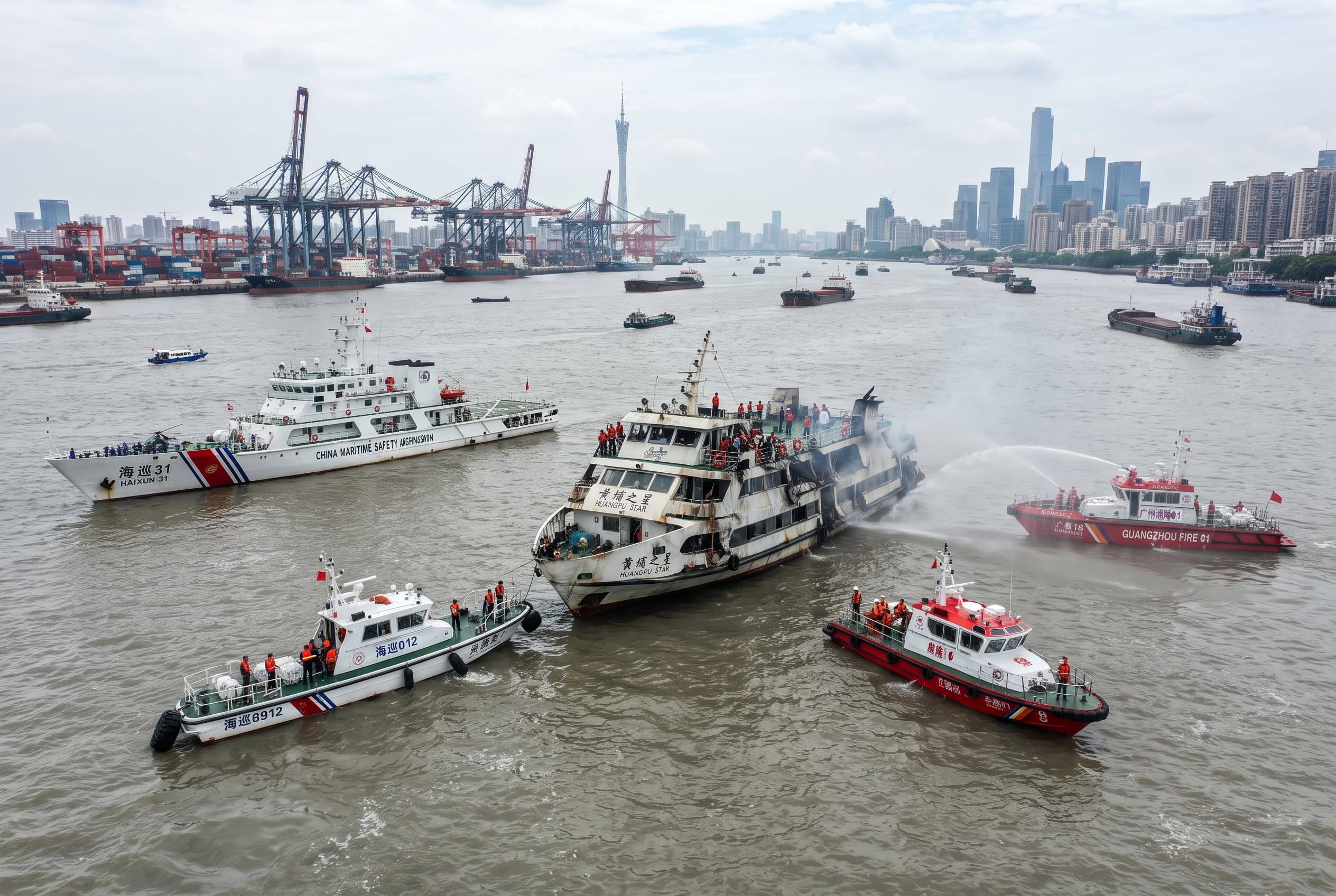 Morning Vessel Collision in Pearl River Delta Leaves Four Passenger Ferry Commuters Dead Morning Vessel Collision in Pearl River Delta Leaves Four Passenger Ferry Commuters Dead