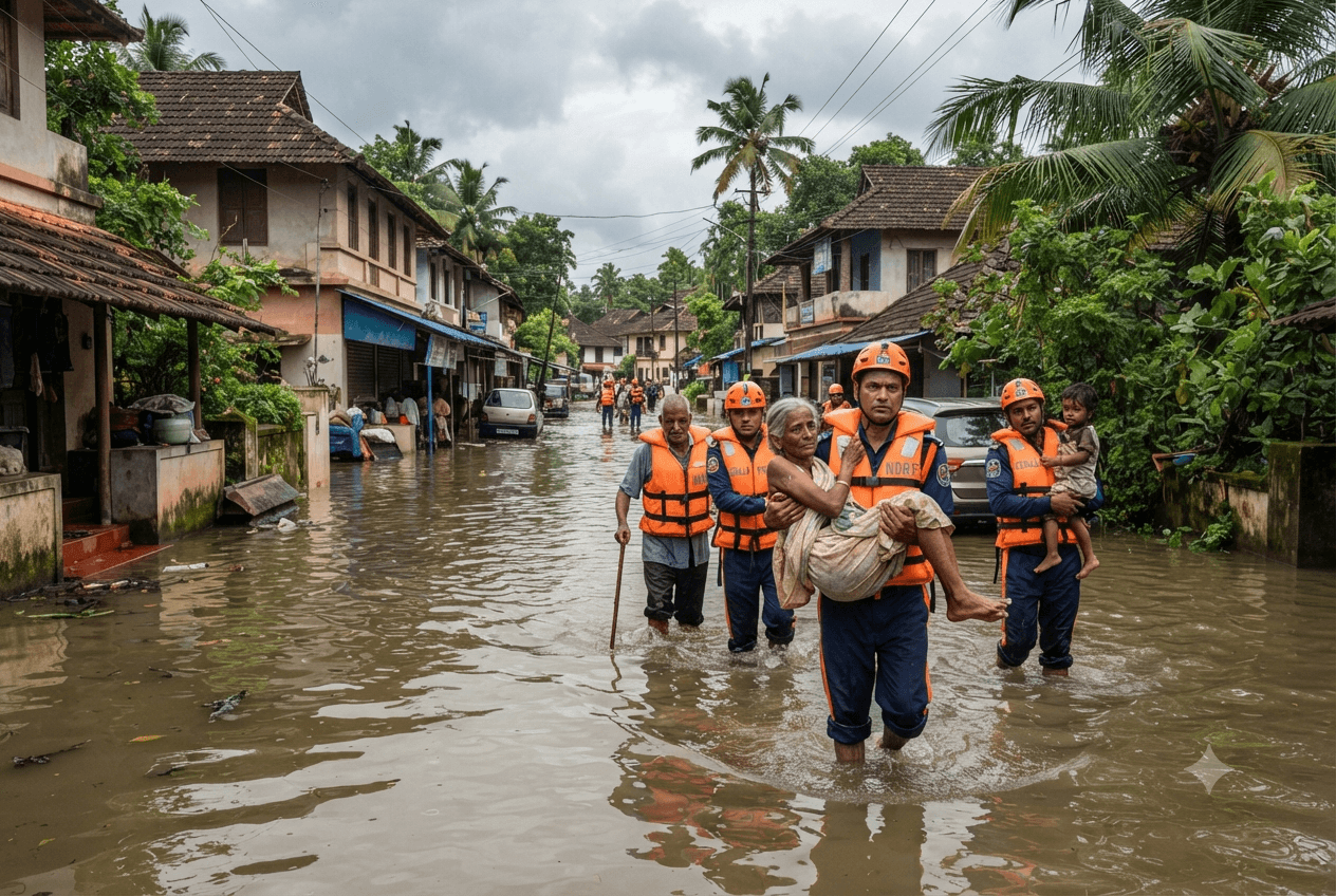 Flash Floods Strike: Kerala Reports Four Deaths After Torrential Rains Unleash Devastating Landslips Overnight Flash Floods Strike: Kerala Reports Four Deaths After Torrential Rains Unleash Devastating Landslips Overnight