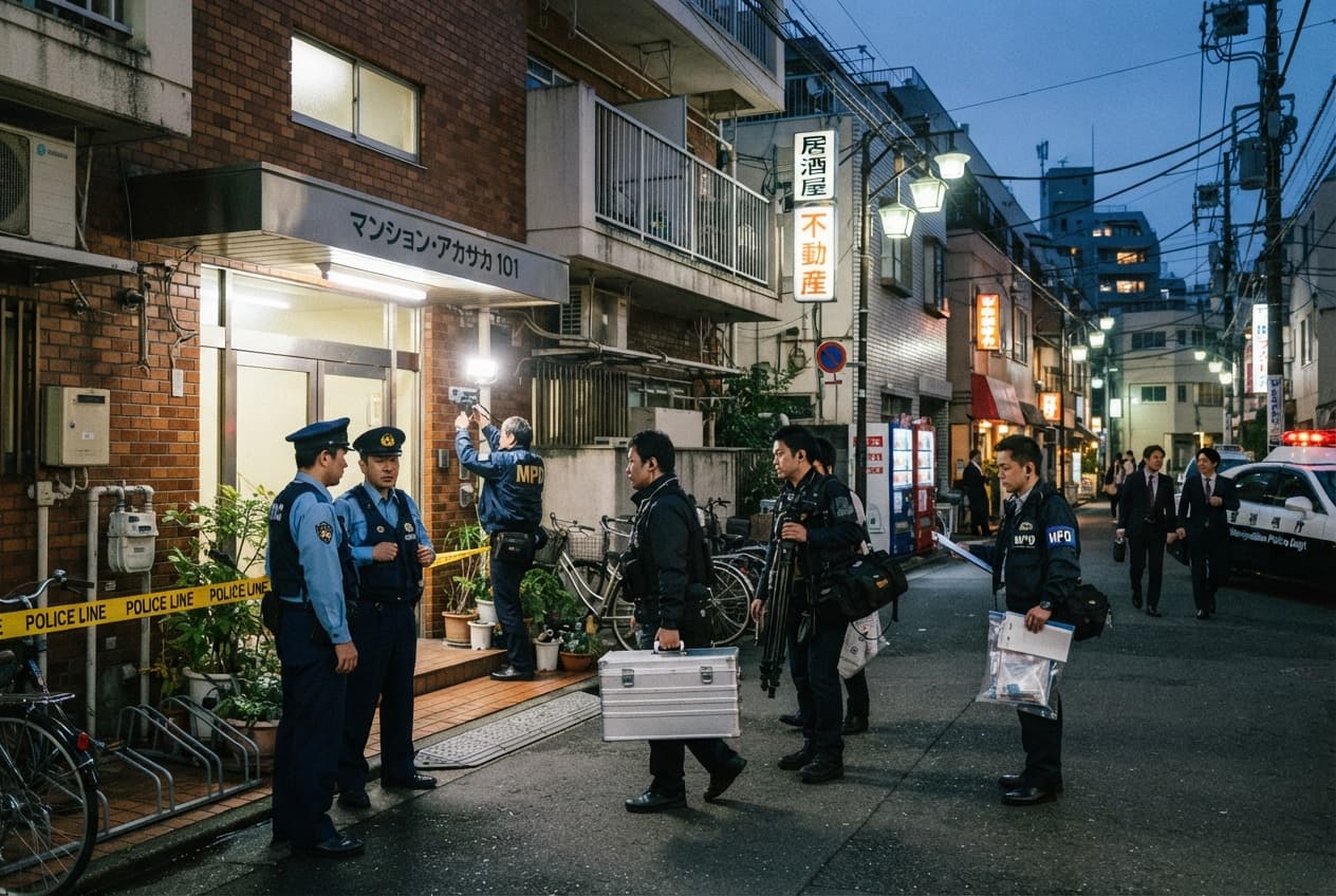 Triple Murder Investigation, Tokyo: Authorities Examine Apparent Murder-Suicide Found Inside Shinjuku Apartment Triple Murder Investigation, Tokyo: Authorities Examine Apparent Murder-Suicide Found Inside Shinjuku Apartment