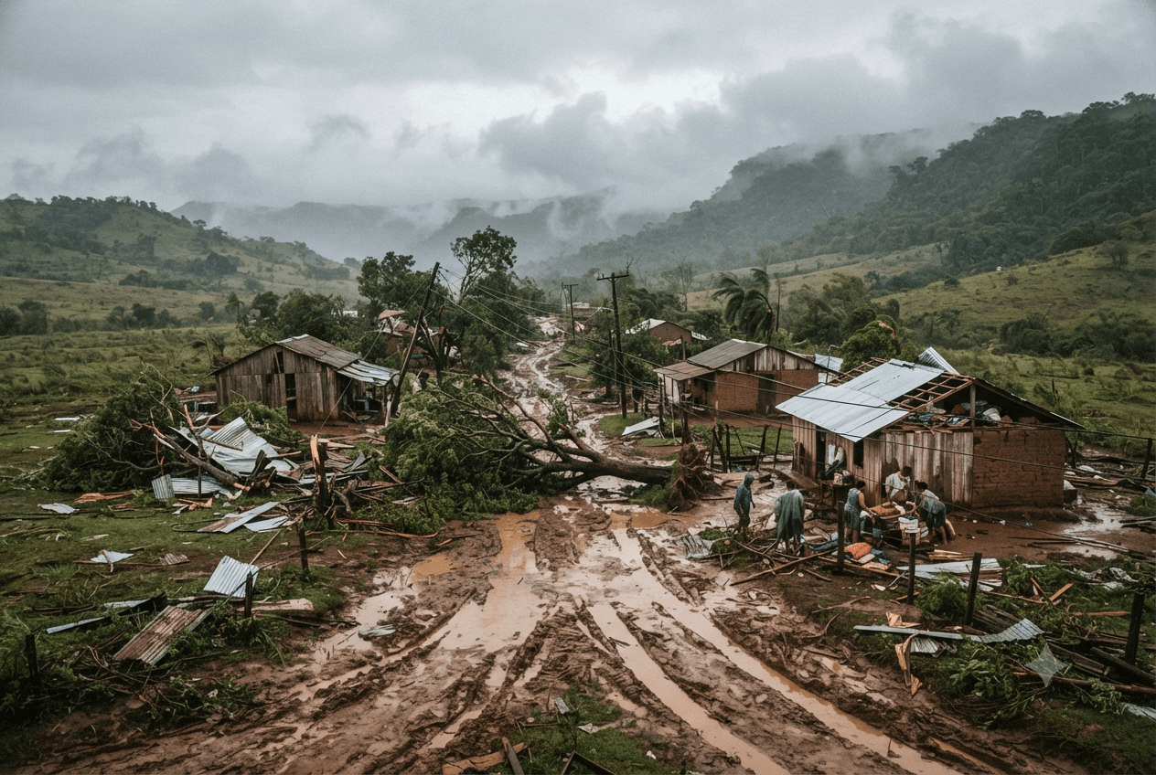 Rural Storm Disaster: Severe Weather and High Winds Destroy Homes and Kill Three in Paraguay Rural Storm Disaster: Severe Weather and High Winds Destroy Homes and Kill Three in Paraguay