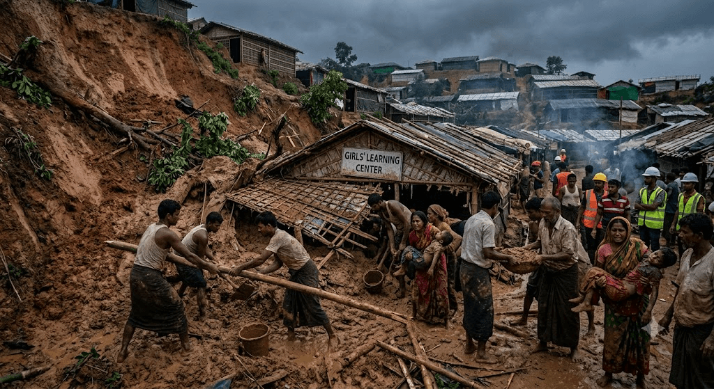 Tragedy in Bangladesh: Landslide Devastates Refugee Camp School, Killing 7 Children and a Teacher Tragedy in Bangladesh: Landslide Devastates Refugee Camp School, Killing 7 Children and a Teacher