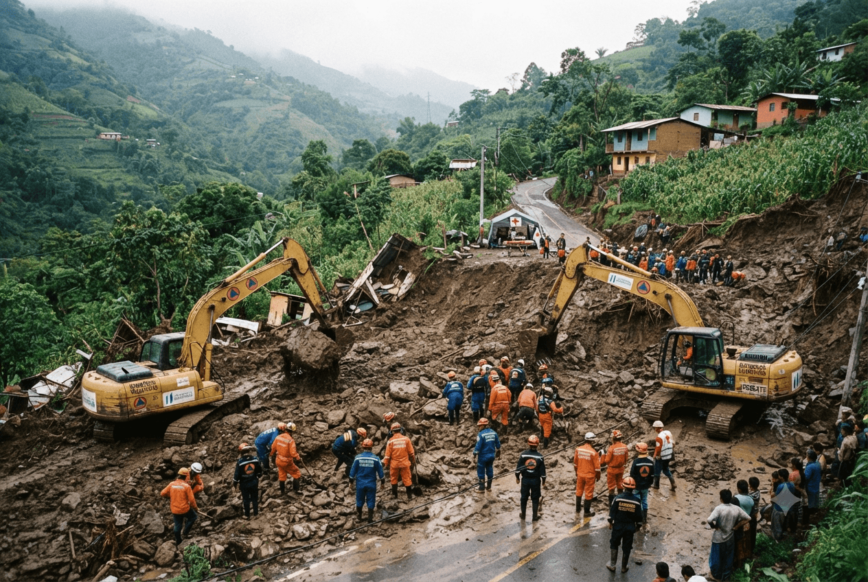 Rural Disaster: Massive Mudslide Buries Vehicle in Quiche, Guatemala, Claiming Four Lives Rural Disaster: Massive Mudslide Buries Vehicle in Quiche, Guatemala, Claiming Four Lives