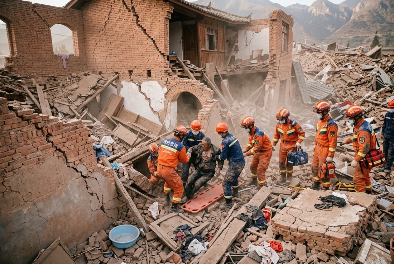Aftershocks Shake Southwest China After Quake, Five Injured Survivors Rescued, Buildings Crack Wide Open Aftershocks Shake Southwest China After Quake, Five Injured Survivors Rescued, Buildings Crack Wide Open