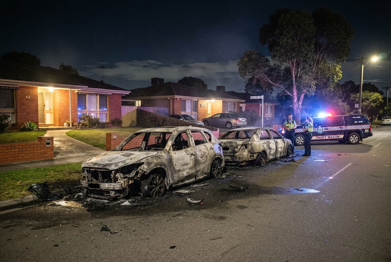 Arson Investigation Underway: Teenage Boy Critically Injured After Vehicles Torched In Melbourne Suburb Arson Investigation Underway: Teenage Boy Critically Injured After Vehicles Torched In Melbourne Suburb