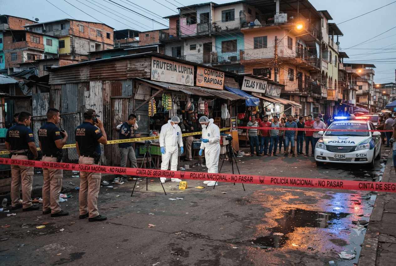 Guayaquil Market Shooting: Gang Violence Leaves Four Civilians Dead in Ecuadorian Commercial District Guayaquil Market Shooting: Gang Violence Leaves Four Civilians Dead in Ecuadorian Commercial District
