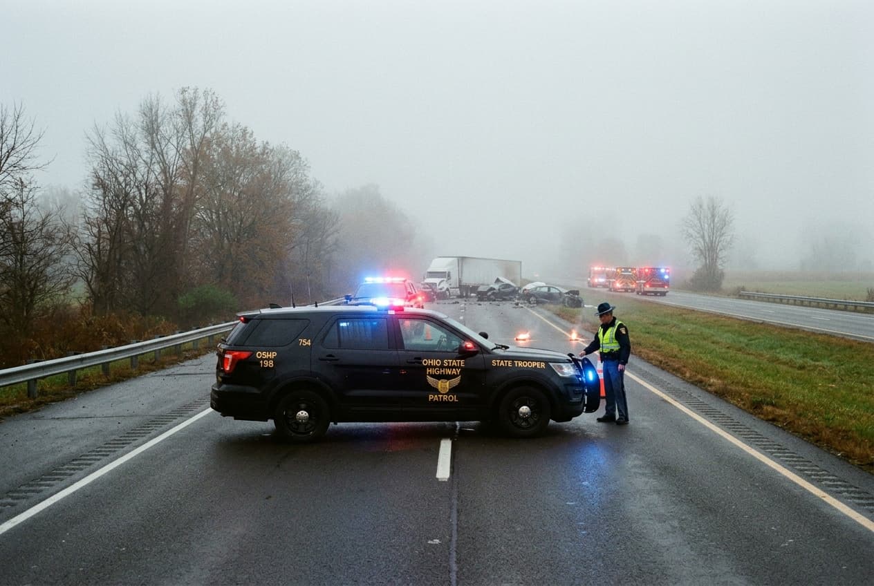 Ohio Highway Pileup In Dense Fog Kills Three, Forces Mass Closure Of Interstate Corridor Ohio Highway Pileup In Dense Fog Kills Three, Forces Mass Closure Of Interstate Corridor