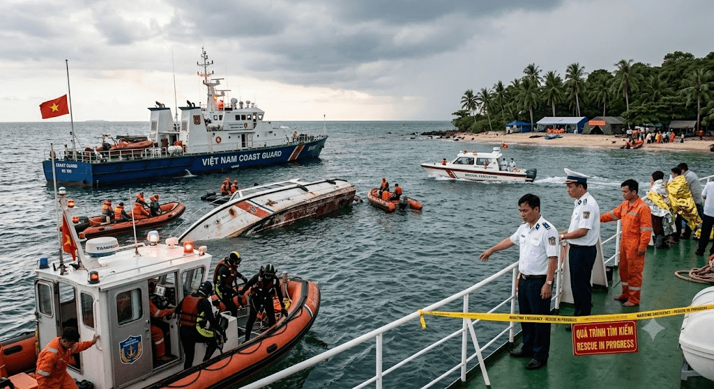 Tragedy in Vietnam: At Least 15 Indian Tourists Dead After Boat Capsizes Off Phu Quoc Island Tragedy in Vietnam: At Least 15 Indian Tourists Dead After Boat Capsizes Off Phu Quoc Island