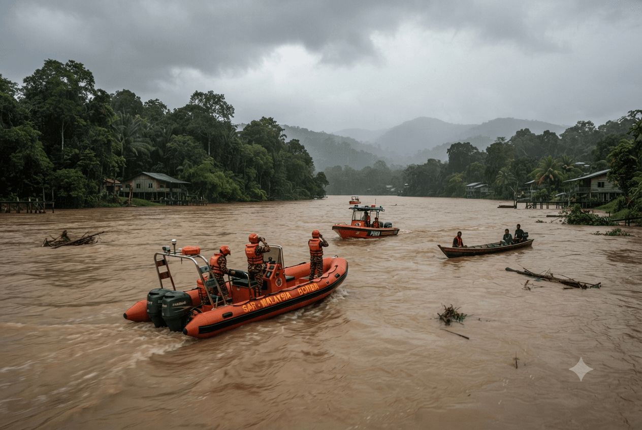 Sarawak River Tragedy: Search and Rescue Teams Recover Two Bodies After Drowning Incident Today Sarawak River Tragedy: Search and Rescue Teams Recover Two Bodies After Drowning Incident Today