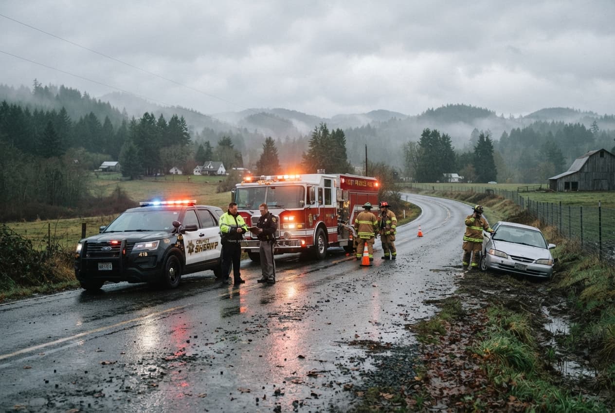 Slippery Roadway Incident Near Örebro: Vehicle Skids Off Rural Route and Kills Driver and Passenger Slippery Roadway Incident Near Örebro: Vehicle Skids Off Rural Route and Kills Driver and Passenger