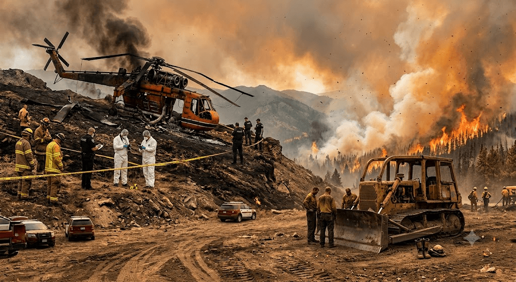 Firefighters Under Siege: Deadly Wildfire Incidents Claim Bulldozer Operator and Crash Heavy Helicopter in West Firefighters Under Siege: Deadly Wildfire Incidents Claim Bulldozer Operator and Crash Heavy Helicopter in West