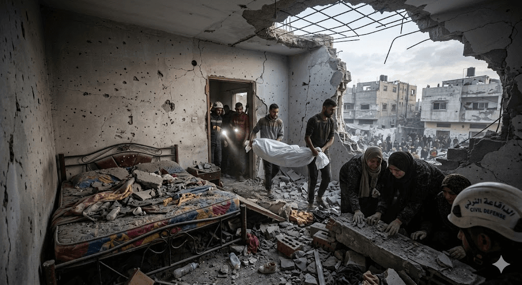 Truce Broken: Parents and Infant Son Killed in Israeli Strike on Gaza Refugee Camp Truce Broken: Parents and Infant Son Killed in Israeli Strike on Gaza Refugee Camp