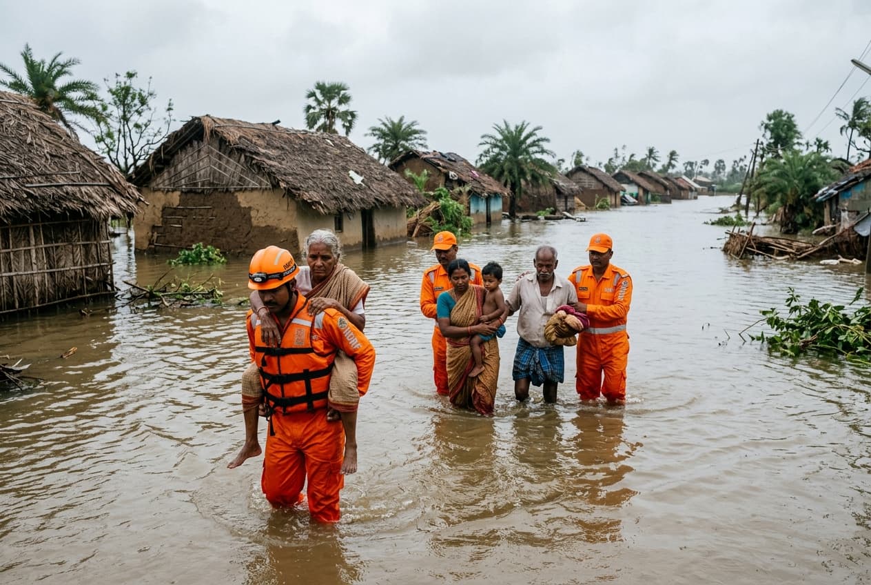 Cyclone Arnab Hits Andhra Pradesh, Forces 40,000 Evacuations As Coastal Villages Flood Today Cyclone Arnab Hits Andhra Pradesh, Forces 40,000 Evacuations As Coastal Villages Flood Today
