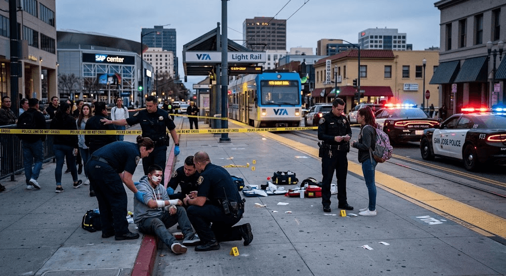 Violent Attack Near San Jose Light Rail Station Leaves Multiple Juveniles Injured Violent Attack Near San Jose Light Rail Station Leaves Multiple Juveniles Injured